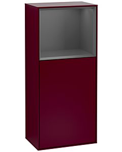 Villeroy und Boch Finion side cabinet F530GKHB 41.8cm, right, charging station, shelf Anthracite Matt Lacquer, Peony Matt