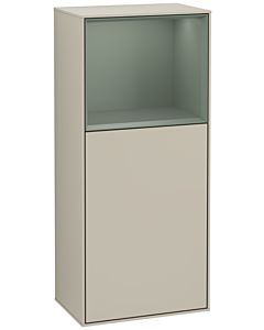 Villeroy und Boch Finion side cabinet F530GMHH 41.8cm, right, charging station, shelf Olive Matt Lacquer , Sand Matt Lacquer