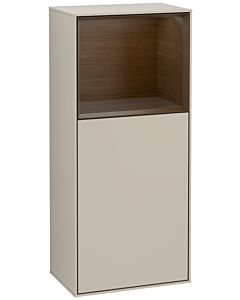 Villeroy und Boch Finion side cabinet F530GNHH 41.8cm, right, charging station, shelf Walnut Veneer , Sand Matt Lacquer