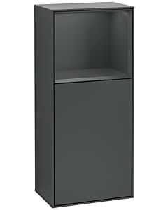 Villeroy und Boch Finion side cabinet F530HGHG 41.8cm, right, charging station, shelf Midnight Blue Matt Lacquer , Midnight Blue Matt Lacquer