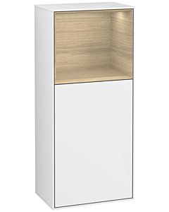 Villeroy und Boch Finion armoire latérale F530PCGF 41,8 cm, droite, station de charge, étagère Oak Venerr, laqué blanc brillant