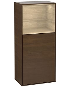 Villeroy und Boch Finion armoire latérale F530PCGN 41.8cm, droite, station de charge, étagère Oak Venerr, placage noyer
