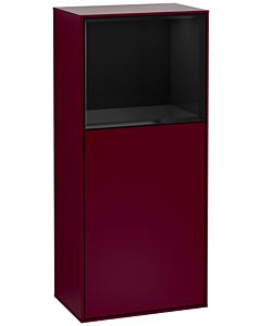 Villeroy und Boch Finion armoire côté F530PHHB 41.8cm, à droite, la station de charge, étagère Glossy Black Lacquer , Peony Matt