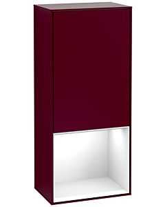 Villeroy und Boch Finion armoire latérale F540GFHB 41.8x93.6x27cm, gauche, étagère en dessous Glossy White , Peony Matt