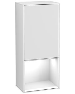 Villeroy und Boch Finion armoire côté F540GFMT 41.8x93.6x27cm, à gauche, au- dessous de plateau Glossy White , laqué mat blanc