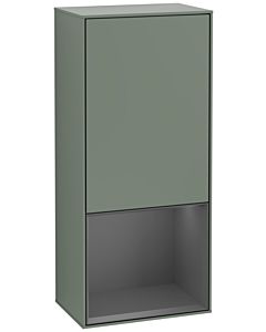 Villeroy und Boch Armoire latérale Finion F540GKGM 41.8x93.6x27cm, gauche, étagère en dessous Anthracite Matt , Olive Matt Lacquer
