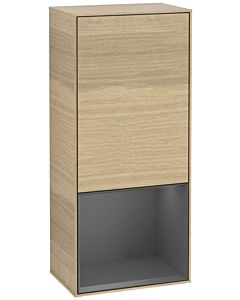 Villeroy und Boch Finion Seitenschrank F540GKPC 41,8x93,6x27cm, links, Regal unten Anthracite Matt, Oak Veneer