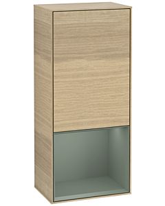 Villeroy und Boch Finion side cabinet F540GMPC 41.8x93.6x27cm, left, shelf below olive matt, Oak Veneer