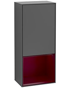 Villeroy und Boch Finion Seitenschrank F540HBGK 41,8x93,6x27cm, links, Regal unten Peony Matt, Anthracite matt