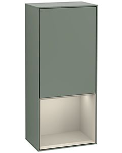 Villeroy und Boch Finion Seitenschrank F540HHGM 41,8x93,6x27cm, links, Regal unten Sand Matt, Olive Matt Lacquer
