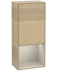 Villeroy und Boch Finion armoire côté F540HHPC 41.8x93.6x27cm, à gauche, au- dessous de plateau Sand mat, Oak Veneer