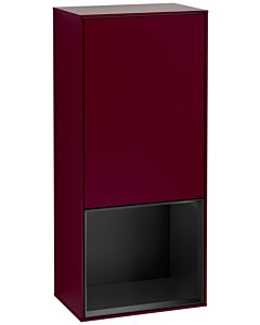 Villeroy und Boch Finion side cabinet F540PDHB 41.8x93.6x27cm, left, shelf below black matt, Peony Matt