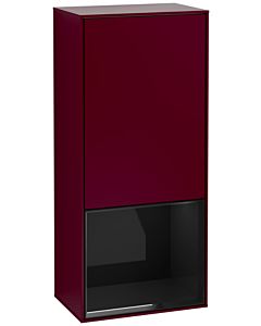 Villeroy und Boch Finion Seitenschrank F540PHHB 41,8x93,6x27cm, links, Regal unten Glossy Black, Peony Matt