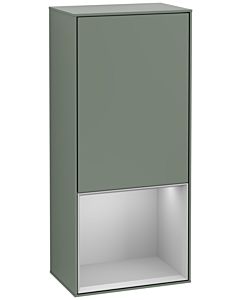 Villeroy und Boch Finion side cabinet F550GJGM 41.8x93.6x27cm, right, shelf below Light Grey Matt , Olive Matt Lacquer