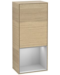 Villeroy und Boch Finion Seitenschrank F550GJPC 41,8x93,6x27cm, rechts, Regal unten Light Grey Matt, Oak Veneer