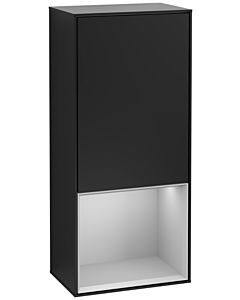 Villeroy und Boch Finion side cabinet F550GJPD 41.8x93.6x27cm, right, shelf below light gray matt, black matt lacquer