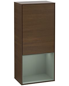 Villeroy und Boch Finion side cabinet F550GMGN 41.8x93.6x27cm, right, shelf below olive matt, walnut veneer