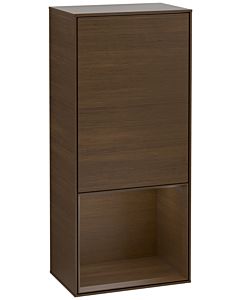 Villeroy und Boch Finion Seitenschrank F550GNGN 41,8x93,6x27cm, rechts, Regal unten Walnut veneer, Walnut veneer