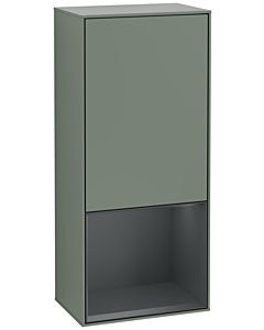 Villeroy und Boch Armoire latérale Finion F550HGGM 41.8x93.6x27cm, droite, étagère en dessous de minuit Blue mat, Olive Matt Lacquer