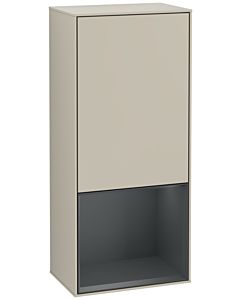 Villeroy und Boch Armoire latérale Finion F550HGHH 41.8x93.6x27cm, droite, étagère en dessous de minuit Blue mat, Sand Matt Lacquer