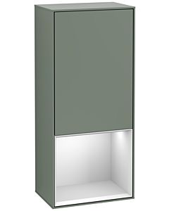 Villeroy und Boch Armoire latérale Finion F550MTGM 41.8x93.6x27cm, droite, étagère en dessous White Matt , Olive Matt Lacquer