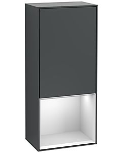 Villeroy und Boch Finion Seitenschrank F550MTHG 41,8x93,6x27cm, rechts, Regal unten White Matt, Midnight Blue Matt Lacquer