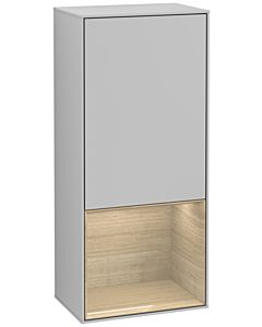 Villeroy und Boch Finion armoire côté F550PCGJ 41.8x93.6x27cm, à droite, au- dessous de plateau Oak Veneer , la lumière gris mat