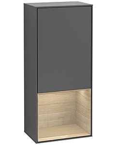 Villeroy und Boch Finion armoire côté F550PCGK 41.8x93.6x27cm, à droite, étagère ci - dessous Oak Veneer , anthracite mat