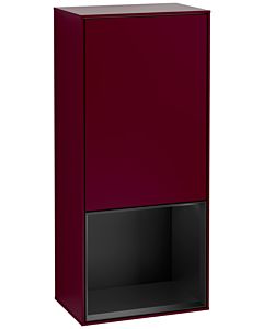 Villeroy und Boch Finion side cabinet F550PDHB 41.8x93.6x27cm, right, shelf below black matt, Peony Matt
