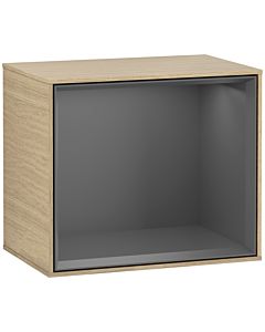 Villeroy und Boch Finion module F580GKPC 41.8x35.6x27cm, shelf antracite matt, Oak Veneer