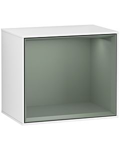 Villeroy und Boch module d&#39; Finion F580GMGF 41.8x35.6x27cm, étagère olive mat, laqué blanc brillant