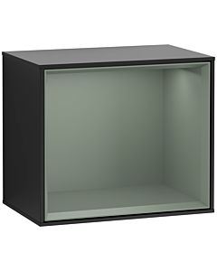 Villeroy und Boch module d&#39; Finion F580GMPD 41.8x35.6x27cm, étagère olive mat, laqué noir mat