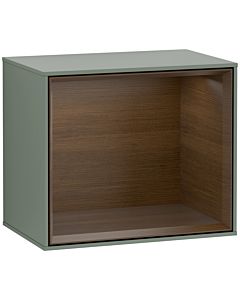 Villeroy und Boch Finion Regalmodul F580GNGM 41,8x35,6x27cm, Regal Walnut Veneer, Olive Matt Lacquer