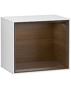 Villeroy und Boch Finion module F580GNMT 41.8x35.6x27cm, shelf Walnut Veneer , white matt lacquer