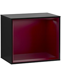 Villeroy und Boch Finion Regalmodul F580HBPH 41,8x35,6x27cm, Regal Peony Matt, Glossy Black Lacquer
