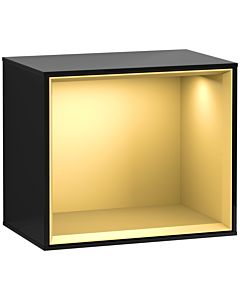 Villeroy und Boch Finion Regalmodul F580HFPH 41,8x35,6x27cm, Regal Gold Matt, Glossy Black Lacquer