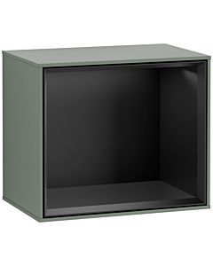 Villeroy und Boch Finion Regalmodul F580PDGM 41,8x35,6x27cm, Regal Black Matt, Olive Matt Lacquer