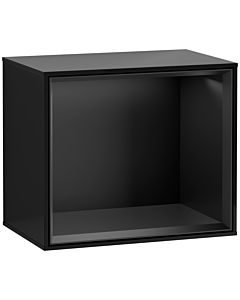 Villeroy und Boch Finion Regalmodul F580PDPH 41,8x35,6x27cm, Regal Black Matt, Glossy Black Lacquer