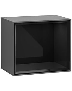 Villeroy und Boch Finion Regalmodul F580PHGK 41,8x35,6x27cm, Regal Glossy Black, Anthracite matt
