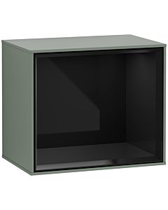 Villeroy und Boch Finion Regalmodul F580PHGM 41,8x35,6x27cm, Regal Glossy Black, Olive Matt Lacquer
