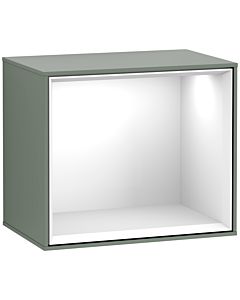 Villeroy und Boch Finion Regalmodul F590GFGM 41,8x35,6x27cm, Ladestation, Regal Glossy White, Olive Matt Lacquer