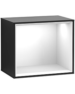Villeroy und Boch Finion Regalmodul F590GFPD 41,8x35,6x27cm, Ladestation, Regal Glossy White, Black matt lacquer