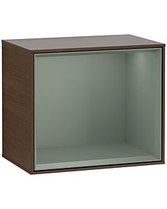 Villeroy und Boch Finion module F590GMGN 41.8x35.6x27cm, charging station, shelf olive matt, walnut veneer