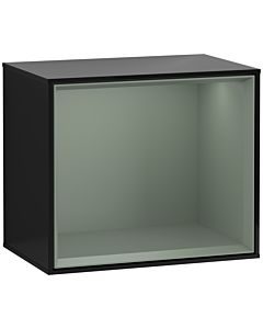 Villeroy und Boch Finion Regalmodul F590GMPH 41,8x35,6x27cm, Ladestation, Regal Olive Matt, Glossy Black Lacquer