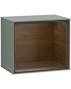 Villeroy und Boch Finion Regalmodul F590GNGM 41,8x35,6x27cm, Ladestation, Regal Walnut Veneer, Olive Matt Lacquer
