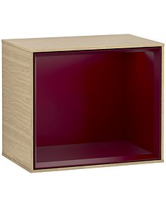 Villeroy und Boch Finion Regalmodul F590HBPC 41,8x35,6x27cm, Ladestation, Regal Peony Matt, Oak Veneer