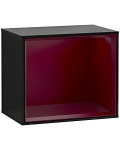 Villeroy und Boch Finion Regalmodul F590HBPH 41,8x35,6x27cm, Ladestation, Regal Peony Matt, Glossy Black Lacquer