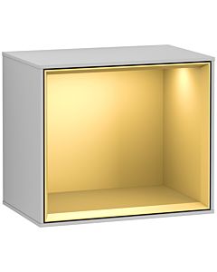 Villeroy und Boch Finion Regalmodul F590HFGJ 41,8x35,6x27cm, Ladestation, Regal Gold Matt, Light grey matt