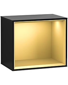 Villeroy und Boch Finion Regalmodul F590HFPH 41,8x35,6x27cm, Ladestation, Regal Gold Matt, Glossy Black Lacquer