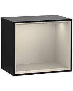 Villeroy und Boch Finion Regalmodul F590HHPH 41,8x35,6x27cm, Ladestation, Regal Sand Matt, Glossy Black Lacquer